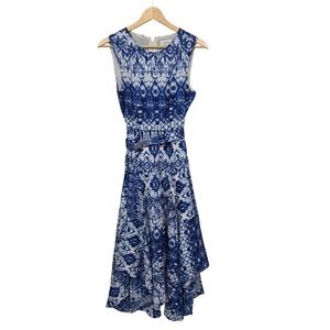 NWOT Calvin Klein Printed Handkerchief Midi Dress
